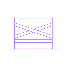 Buildings Fences Farm Fence 5 Rail Crossbuck Outline Svg Vector, Free Vectors File